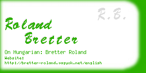 roland bretter business card